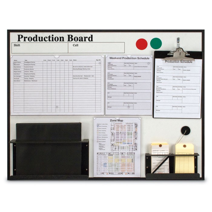 36 x 28" Production Board with Clips United Visual Products